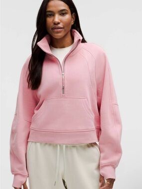 Lululemon Scuba Oversized Funnel Neck Half-Zip in Pink Tide Size XL/XXL
